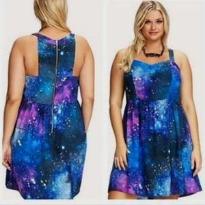 Forever 21 Galaxy Print Skater Dress
